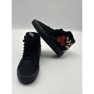 VANS Sk8-Hi Zip TIGER ROSE Black Sneakers Shoes Size 5.5 Men 7.0 Women